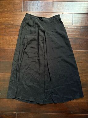 Max Studio Rayon Blend Black A-Line Women’s Skirt with Pleat